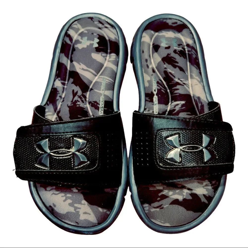 Under Armour Big Kids Ignite Breaker V Slides 3000059-002 - Black/Camoflauge 1Y